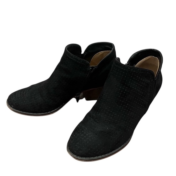 Fergie Black Suede Mini Boots Women’s 6.5 - Picture 1 of 8